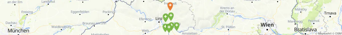 Kartenansicht für Apotheken-Notdienste in der Nähe von Tragwein (Freistadt, Oberösterreich)